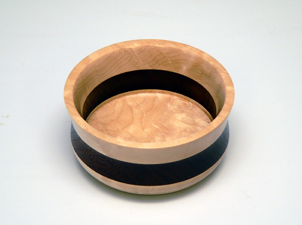 Maple and walnut bowl